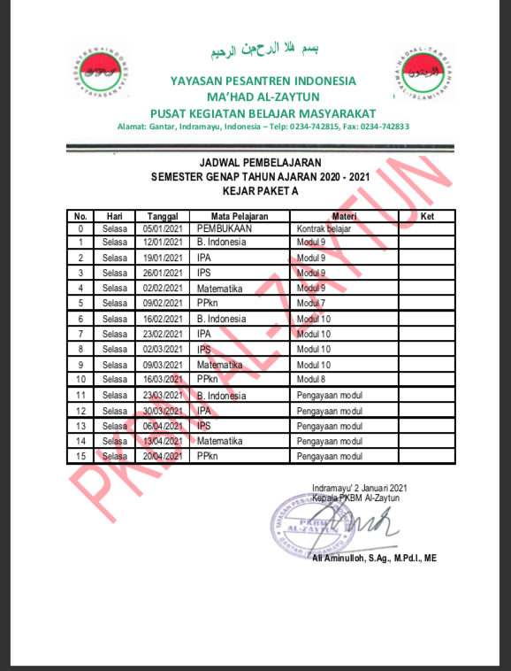 Bahan Ajar Sudah Siap di Unduh