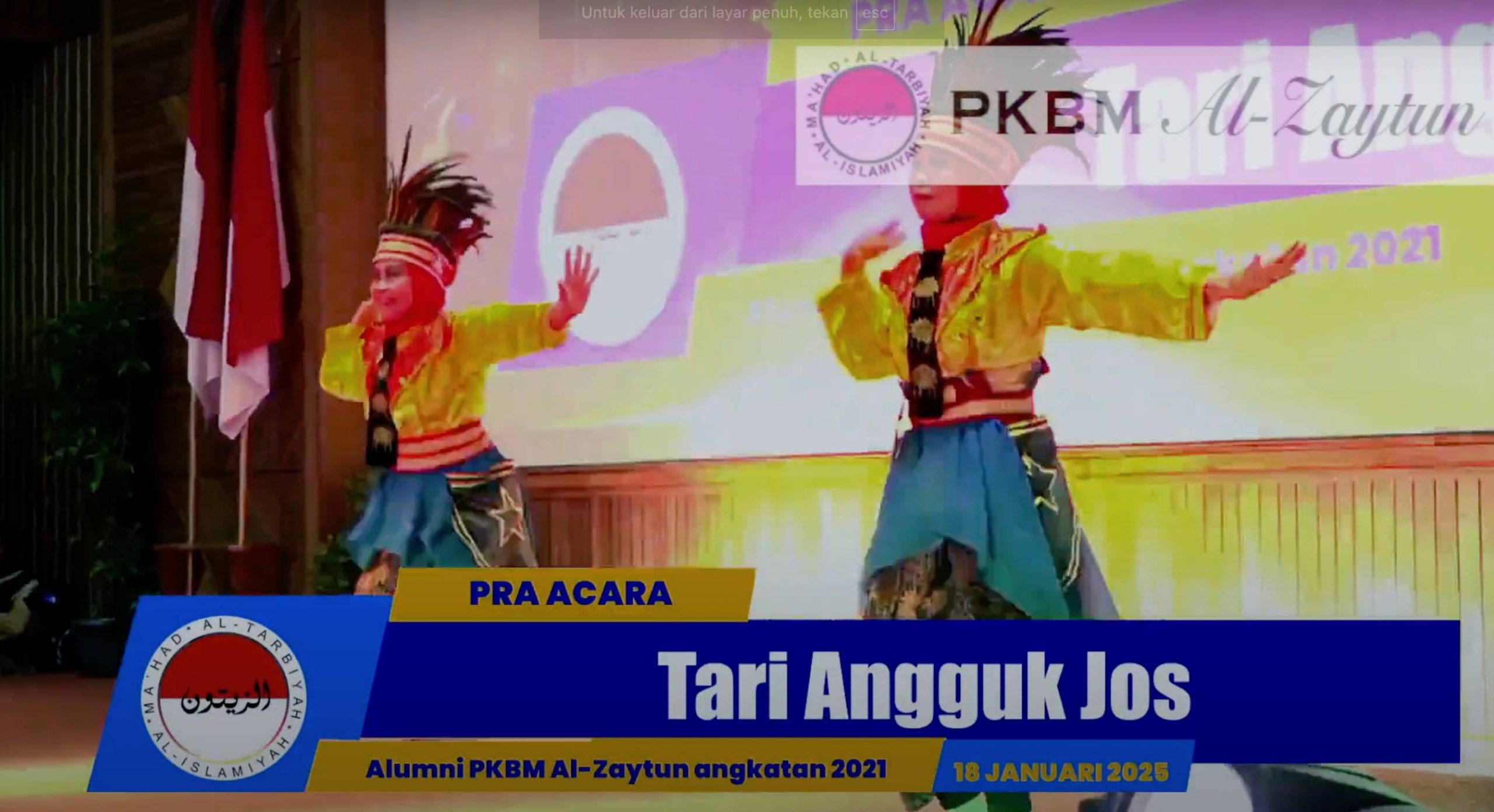 Penampilan Pra Acara Tari warga belajar PKBM AL Zaytun