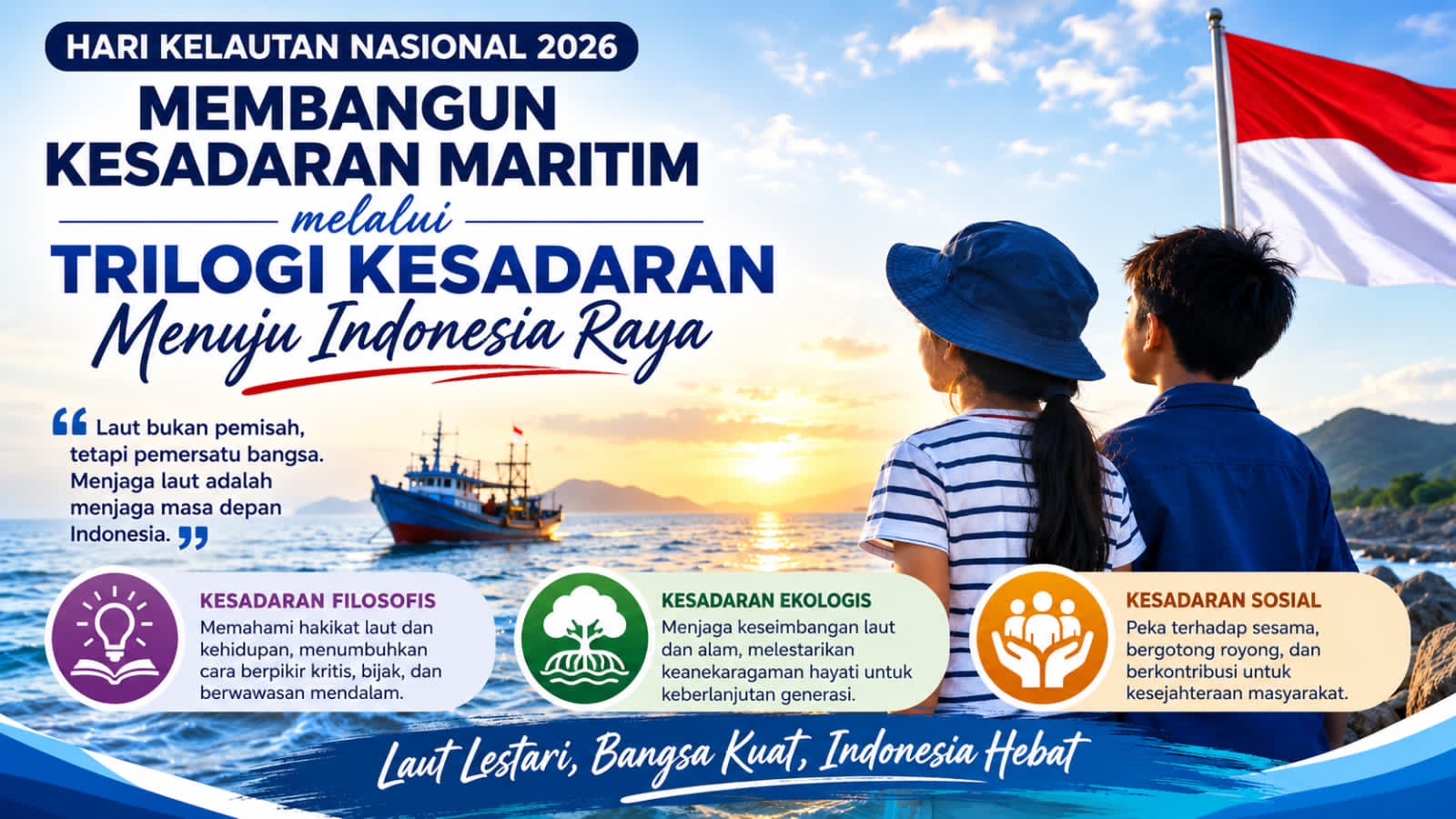 Hari Kelautan Nasional 2026: Membangun Kesadaran Maritim melalui Trilogi Kesadaran Menuju Indonesia Raya