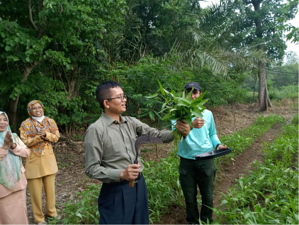 WARGA BELAJAR PKBM AL-ZAYTUN:  PANEN PERDANA IPOMOEA AQUATICA DAN PAMERAN OLAHAN MAKANAN SEHAT  BERBASIS KANGKUNG