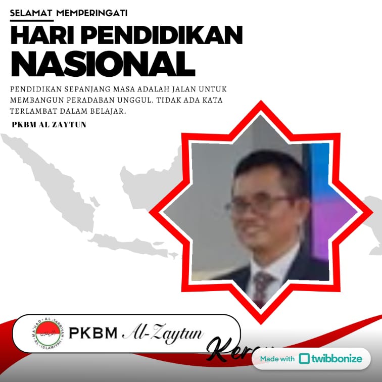 Mari ramaikan twibbon PKBM Al Zaytun di event merayakan hari Pendidikan Nasional 2024