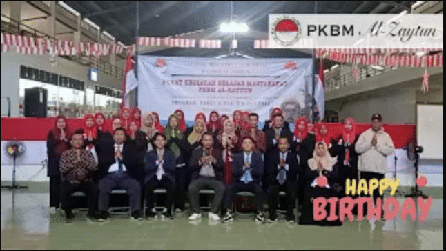 Keluarga besar PKBM Al Zaytun Paket A mengucapkan selamat ulang tahun YAB Syaykh Al Zaytun ke 79